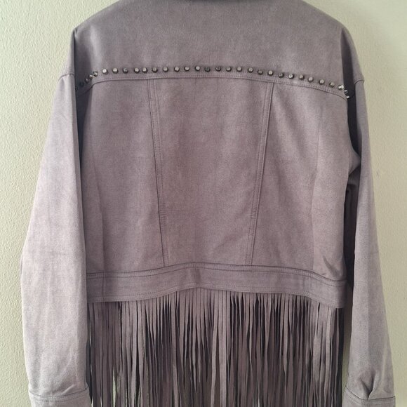 Western Fringed Cropped Jacket by Blue B NWT Women's Size LARGE - Picture 4 of 6